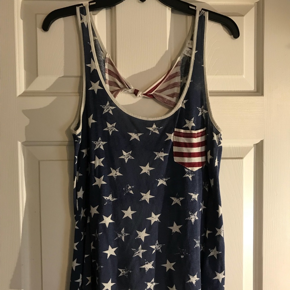 American flag tank top